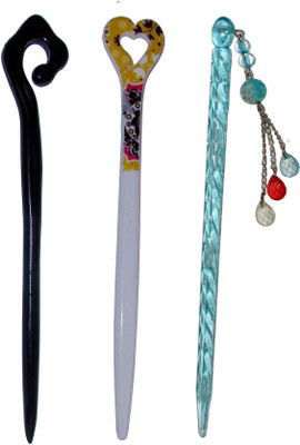 

GRIPP Combo of Multi Color Juda Sticks Bun Stick(Multicolor)