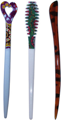 

GINU Combo of Multi Color Juda Sticks Bun Stick(Multicolor)
