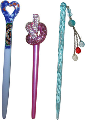 

SHIVA Combo of Multi Color Juda Sticks Bun Stick(Multicolor)