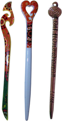 

KIPO Combo of Multi Color Juda Sticks Bun Stick(Multicolor)