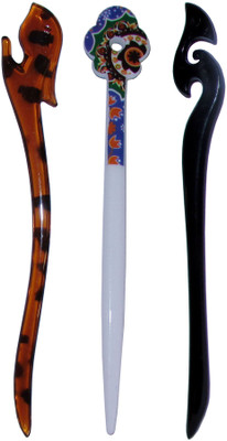 

GEET Combo of Multi Color Juda Sticks Bun Stick(Multicolor)