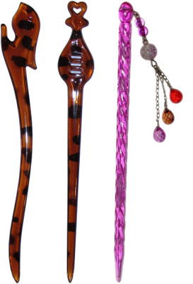 

DEEPI Combo of Multi Color Juda Sticks Bun Stick(Multicolor)