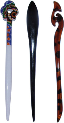 

GUROORO Combo of Multi Color Juda Sticks Bun Stick(Multicolor)