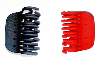 

Mymart Party Casual Wear Plastic Clutcher | Hair Accessories | Hair Claw For Women - Medium ( Pack Of 2 ) Hair Claw(Red, Black)