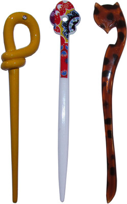 

JEEP Combo of Multi Color Juda Sticks Bun Stick(Multicolor)