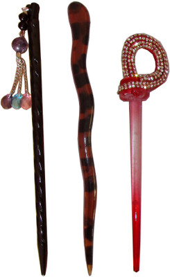 

BEEP Combo of Multi Color Juda Sticks Bun Stick(Multicolor)