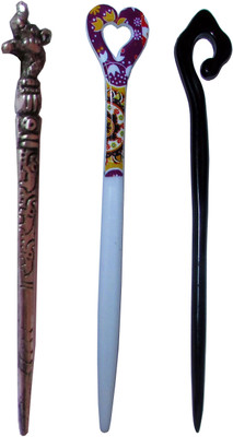 

RUUP Combo of Multi Color Juda Sticks Bun Stick(Multicolor)