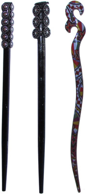 

G.T Combo of Multi Color Juda Sticks Bun Stick(Multicolor)
