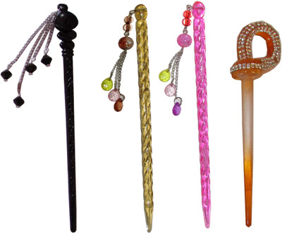 

GRAVY Combo of Multi Color Juda Sticks Bun Stick(Multicolor)