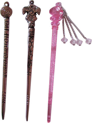 

GITTI Combo of Multi Color Juda Sticks Bun Stick(Multicolor)