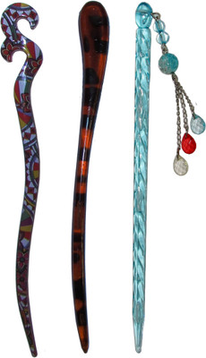 

SHOOKRA Combo of Multi Color Juda Sticks Bun Stick(Multicolor)
