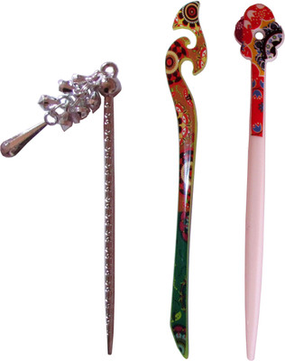 

PARROTOO Combo of Multi Color Juda Sticks Bun Stick(Multicolor)