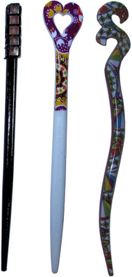 

GUJRATI Combo of Multi Color Juda Sticks Bun Stick(Multicolor)