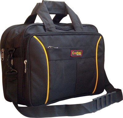 Costfide 15.6 inch Laptop Messenger Bag(Black, Yellow)