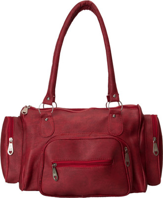 

Brover Shoulder Bag(Maroon, Brown), Brown;maroon