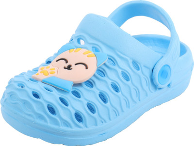 

Yellow Bee Girls Sling Back Clogs(Light Blue