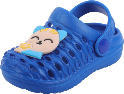 

Yellow Bee Girls Sling Back Clogs(Dark Blue
