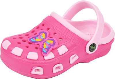 

Yellow Bee Girls Sling Back Clogs(Pink, Light pink