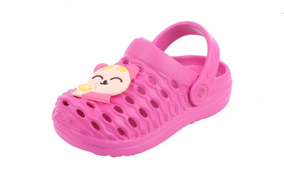 

Yellow Bee Girls Sling Back Clogs(Pink, Dark pink
