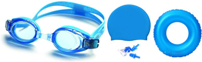 

Venom MULTICOLOR GOGGLES, CAP WITH EAR, NOSE PLUG & 50 CENTIMER TUBE Swimming Kit