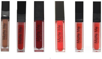 

Make Line Liquid Lipstick Pack of 6(Light Brown, Sexy Red, Wine Red, Peach, Golden Orange, Soft Orange)