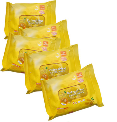 

One Personal Care Refreshing Facial Wipes (125 Cosmetic Pare Towelettes) | Lemon * Makeup Remover(250 g)