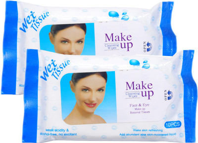 

One Personal Care Face & Eye Cosmetic Cleansing Wipes BLU (20 Cosmetic Pare Towelettes) | Makeup Remover(40 g)