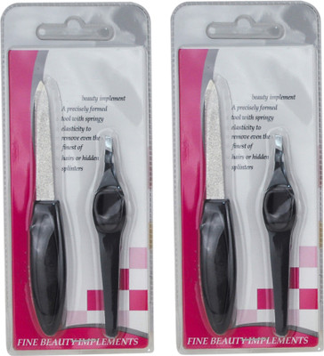 

Avmart Professional & Travel Manicure Set of 2 Stainless Steel(50 g, Set of 2)