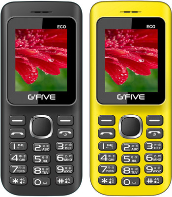 

Gfive Eco Combo of Two Mobiles(Black & Yellow)