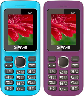 Gfive Eco Combo of Two Mobiles(Light Blue & Violet)