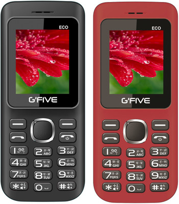 Gfive Eco Combo of Two Mobiles(Black & Red)