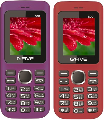 

Gfive Eco Combo of Two Mobiles(Voilet & Red)