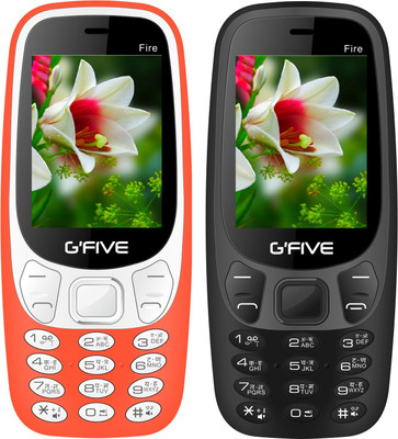 

Gfive Fire Combo of Two Mobiles(Black & Orange)