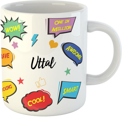 ARTBUG Uttal Name Ceramic Coffee Mug(350 ml)