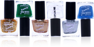 

Eyeflax's Colorpick Glamy Nail Enamel Combo (9) Multicolor(Pack of 6)