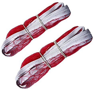 

Ahaan Sports NYLON Sports badminton Net (Pack of 2) (4 Side Canvas Tape) (Code:SI-203) Badminton Net(Red)