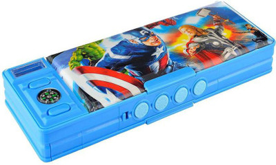 

Ridendslide 12345 Avenger Art Plastic Pencil Box(Set of 1, Blue)