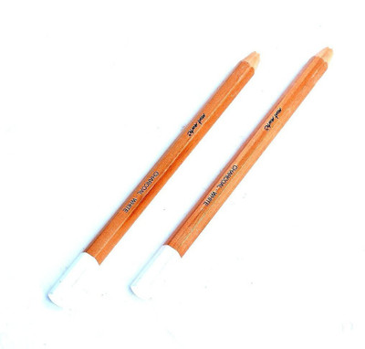 

ASINT White Charcoal Pencils Large Hexagonal 2pcs Pencil(Set of 2, LIGHT BROWN)