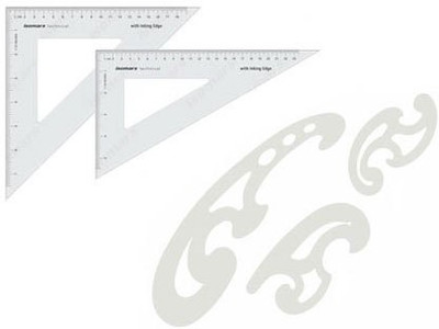 

Isomars Technical Set Square & French Curve Quilting Stencil(Pack of 2)