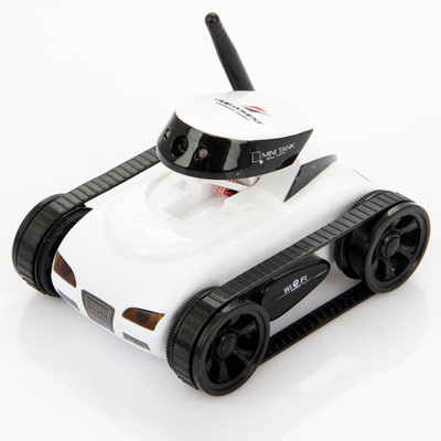 

Kids Fest Wifi Wireless Spy Tank, The App Controlled With Adjustable HD Camera by iOS/Android Phone (For recording Video And Take HD Picture)(White, black)