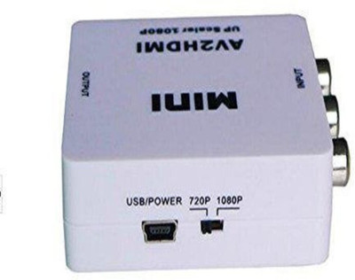 

TOBO Mini AV2HDMI Composite RCA CVBS AV to HDMI Converter Adapter DVD 720P 1080P Media Streaming Device (White) Media Streaming Device(White)