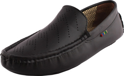 

Amanio Leather Loafers Shoes For Men Bellies For Men(Black
