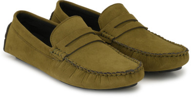 

ROAD STAG Men's & Boys Trendy Suede Loafers For Men(Olive, Green