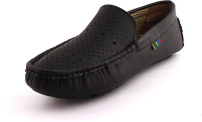 

Amanio Leather Loafers Shoes For Men Bellies For Men(Black