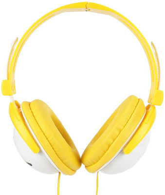 

Kids Fest Minion Cartoon Character Over The Ear Headphones With Microphone - Yellow, Connects with Mobiles & Laptops Smart Headphones(Wired)