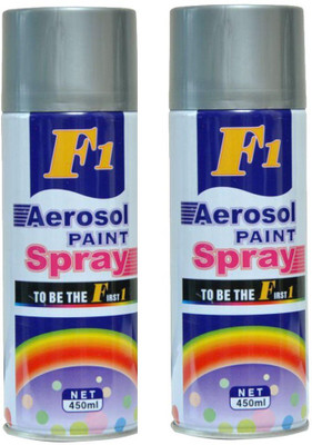 F1 Spray Paint Silver Spray Paint 2 ml(Pack of 2)