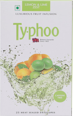

Typhoo Luxurious Fruit Zest Lemon, Lime Infusion Tea Bags(25 Bags, Box)