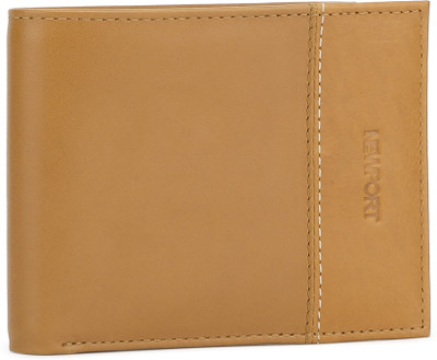 

Newport Men Tan Genuine Leather Wallet(4 Card Slots)