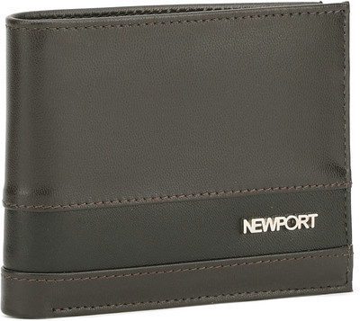 

Newport Men Black, Brown Genuine Leather Wallet(4 Card Slots), Brown & black