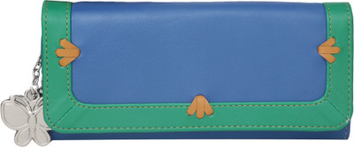 

Butterflies Women Blue, Green Artificial Leather Wallet(3 Card Slots)